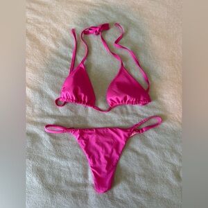 Calzedonia Pink Bikini Set size M// TINY THONG